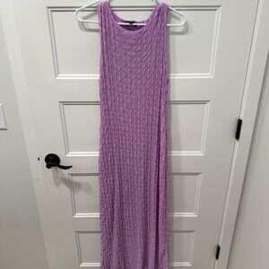 Elegant Purple Sleeveless Dress